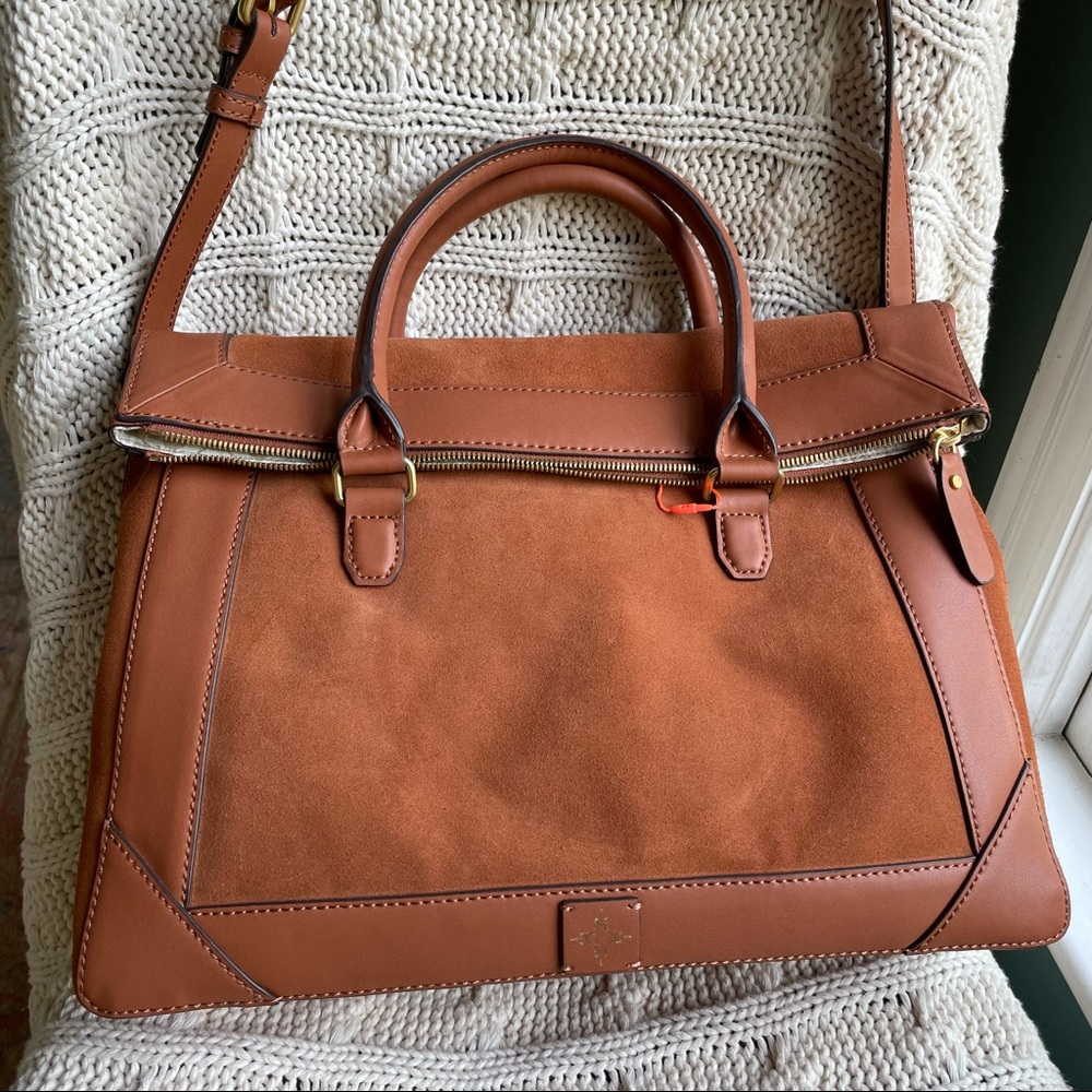 India Hicks Saddle Bag Suede and Leather - New